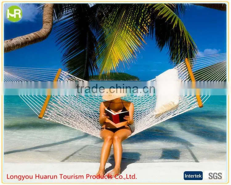 Traditional Double Size Covered Cotton Rope Hammock