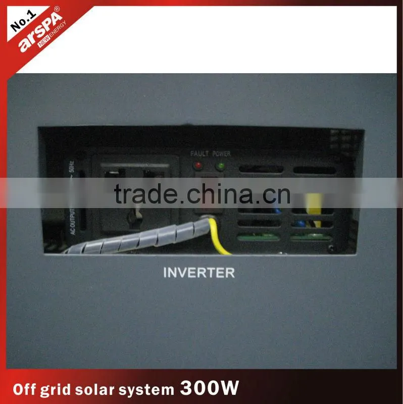 300W DC/AC solar power supply system,off grid solar system for home