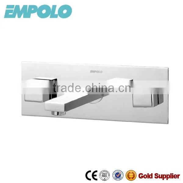 3 Holes Wall Mounted Chrome Brass Basin Faucet 21 5701