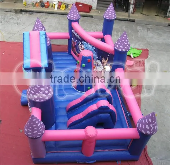 Hot sale princess inflatable castle obstacle course for sale, kids inflatable obstacle games