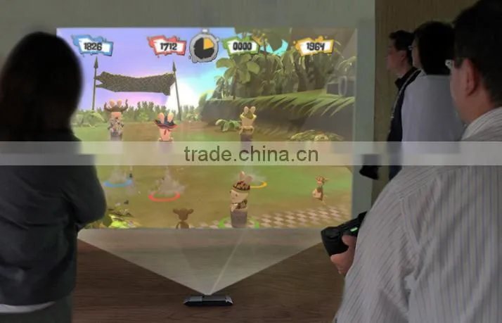 Wholesale 2016 New Mini High Resolution 3D DLP Powerful Short Throw Projector P6 Tractable Ceiling Lift Projectors Mount