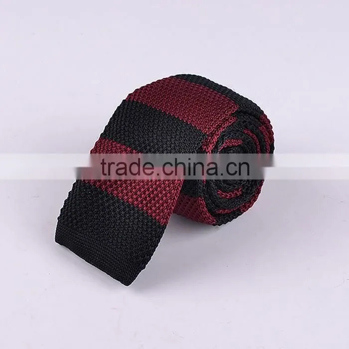 Cotton Knitted Tie,Fashion Striped Cotton Knitted Necktie