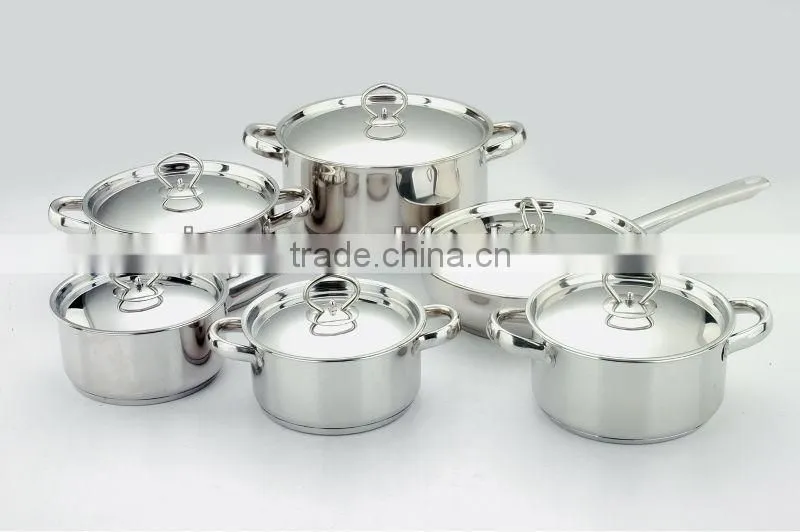 410 # Stainless Steel 12pcs Cookware