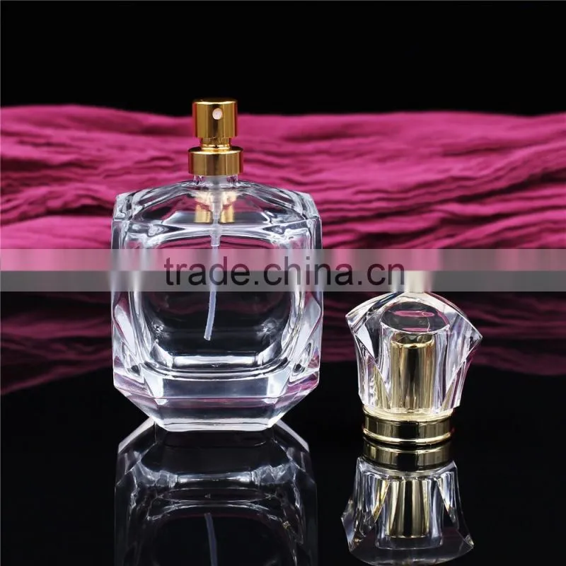 2016 new design 100ml diamond glass spray perfume bottles