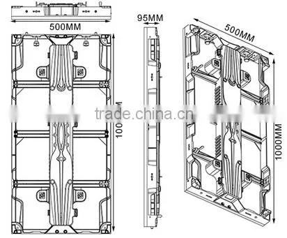 P7.81 Die casting aluminum cabinet Outdoor rental led display screen p7.81 smd led display Rental
