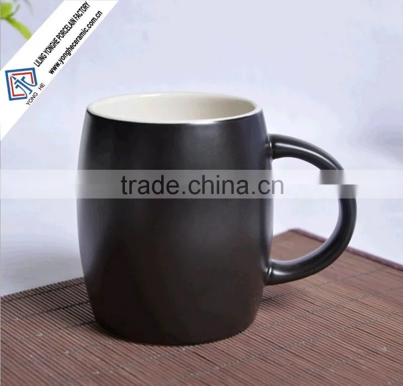 matte black ceramic coffee mug