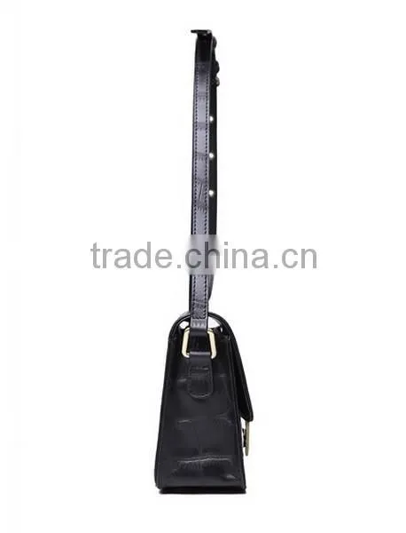 Guangzhou handbag factory cheap lady PU sling bag