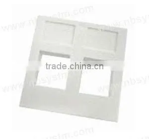 Face Plate 2 port, French type, size:45x45mm