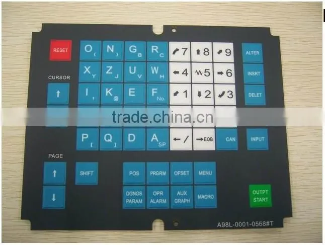 A98L-0001-0568#T Fanuc used cnc turning center keypad membrane