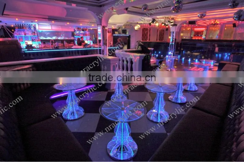 LED event rental wholesale illuminated light wedding coffee table bar table