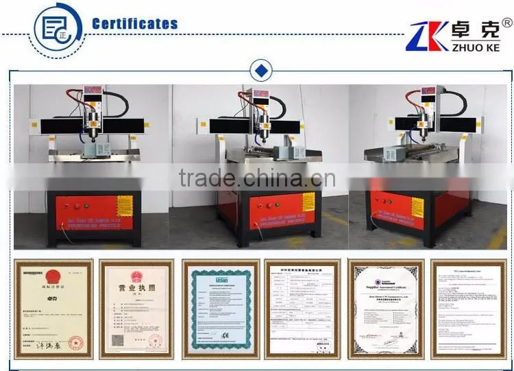 Discount Price Small 4 Axis Metal CNC Router Machine ZK-6060 With 2.2KW Water Cooling Spindle&Stepper Motor