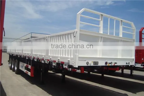CIMC 3 Axles 60 ton Stake Cargo Side Wall Semi Trailer, Side Wall Semi Trailer
