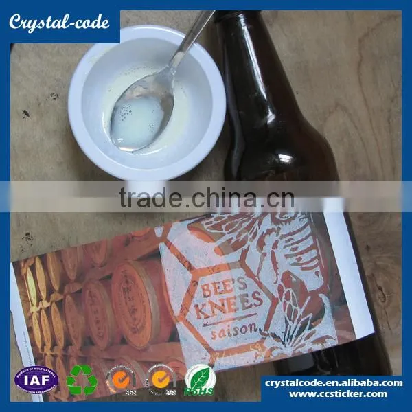 Custom printing rolled waterproof hot stamping wine label