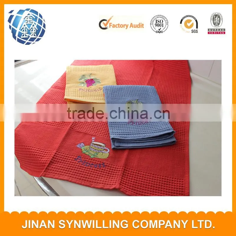 Wholesale cheap 100% Cotton kitchen towels, Embroidery Tea Towel