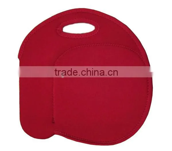 custom insulated neoprene lunch bag with bottle holder
