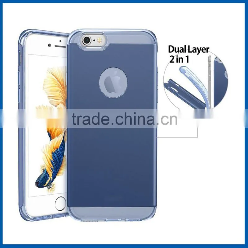 C&T Dual Layer Plastic Back Cover Soft TPU Bumper Mobile Phone Case For iPhone 6s