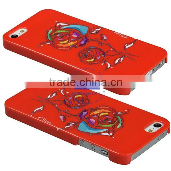 C&T Luxury Silver Foil Flower Rose Glitter Hard Case Cover for iPhone 5/5S