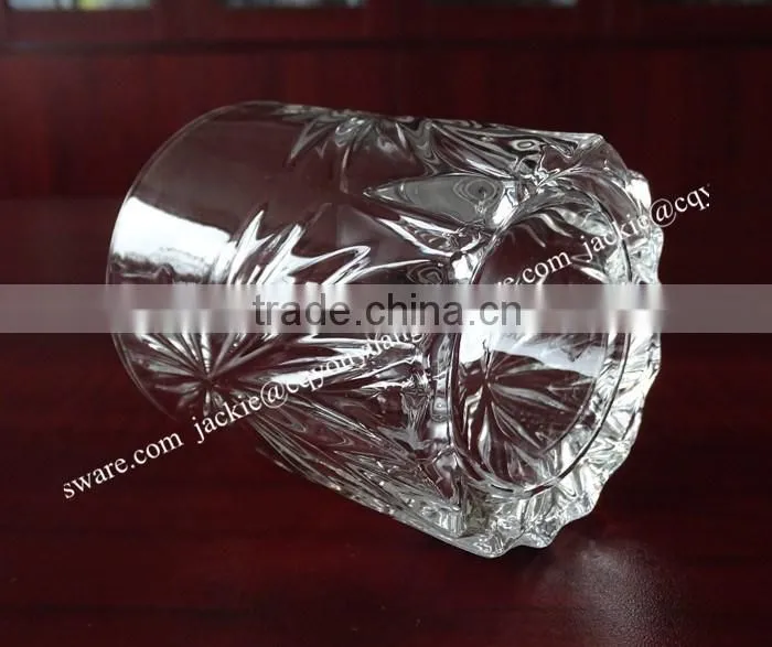 300ml high transparence round whiskey glass cup