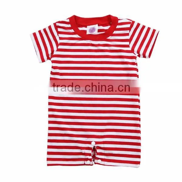 2016 OEM Wholeslae New Fashion Cotton Stripes children wear baby boy romper set