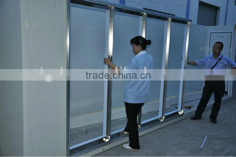 Glass door cold room for food and beverage display