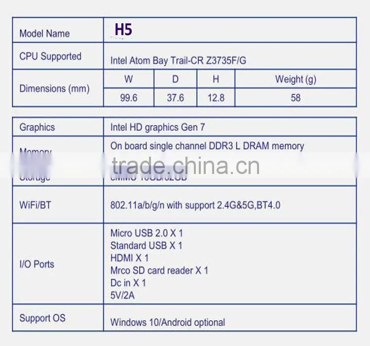 Windows8.1 OS mini PC compute stick for HD TV/Projector/ Display devices