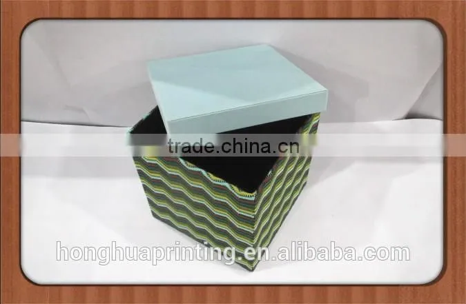 custom logo canvas hand-made square box with lid