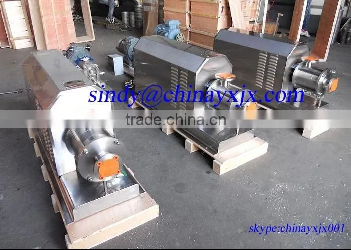 Inline high shear three stage homogenizer pump