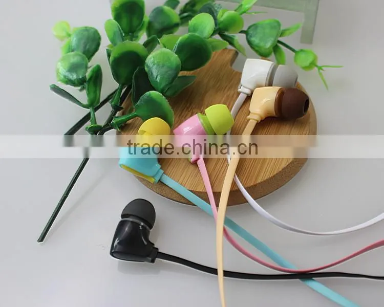 Colorful Earphones ,Flat Cable Earphone.Earphones China Wholesale