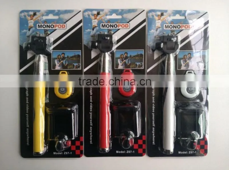 Extendable Selfie Stick Monopod With Bluetooth Remote Shutter For iPhone Samsung