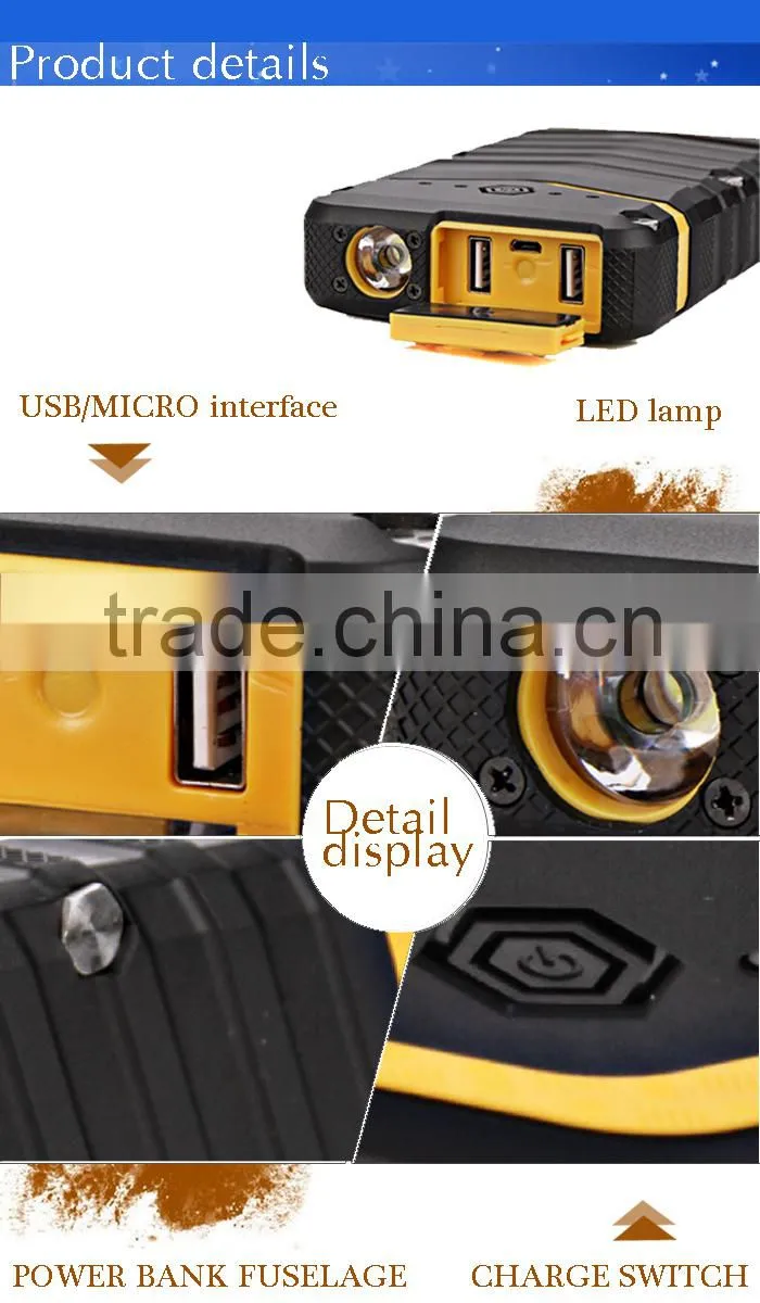 New 30000mah dual usb portable solar panel power bank