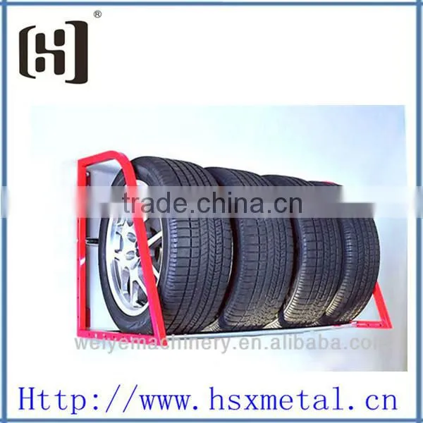 Simple type wall mount tire storage stacking rack
