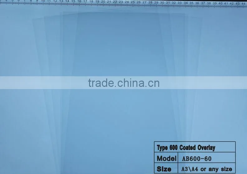 2014 Hot Sell Pvc Coated Overlay With Strong Glue