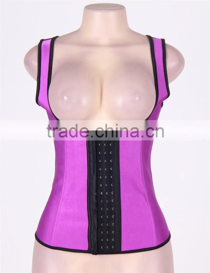 Factory Directly Hot Wholesale 4 Steel Bones Latex Corset Girdle Vest Waist Trainer Body Shaper
