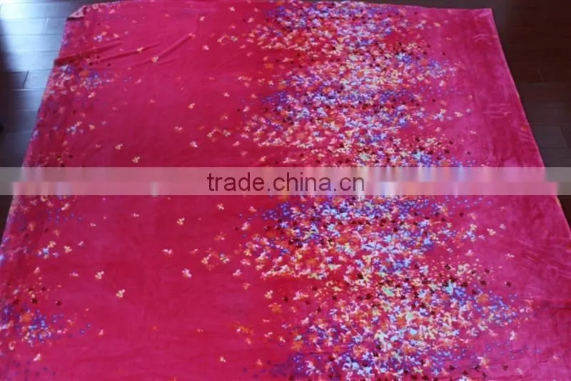 Soft warm polyester polar fleece blanket