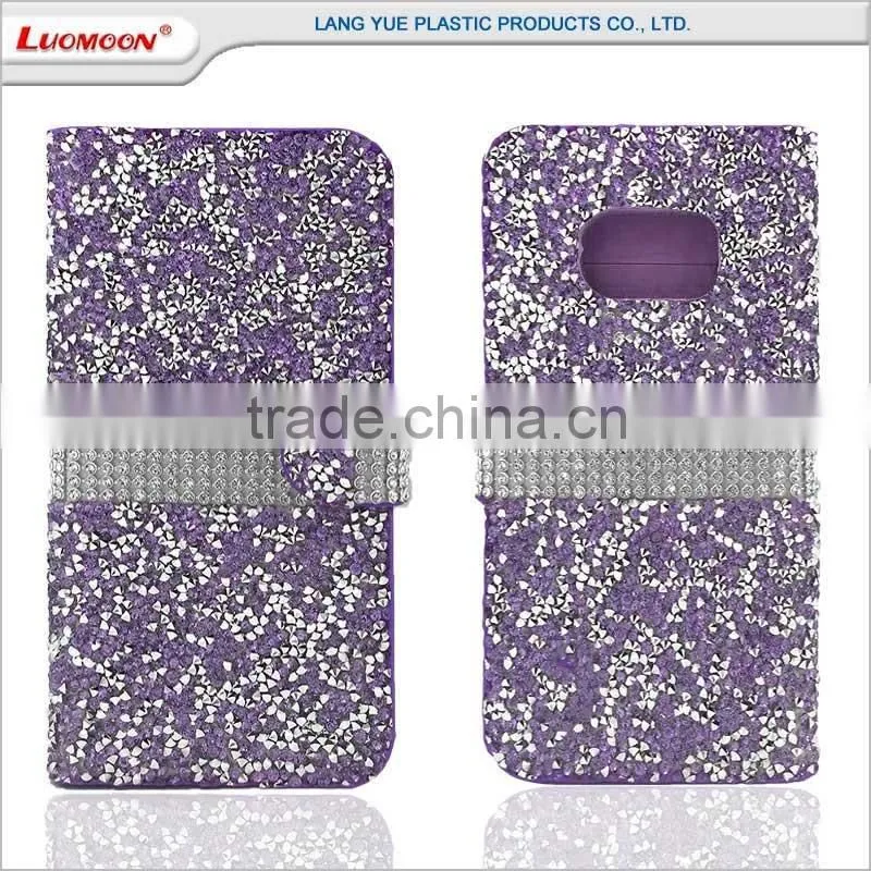 hot sell luxury diamond glitter bling wallet phone case for huawei honor ascend lite mate max plus 6 7 y8 p8 p9