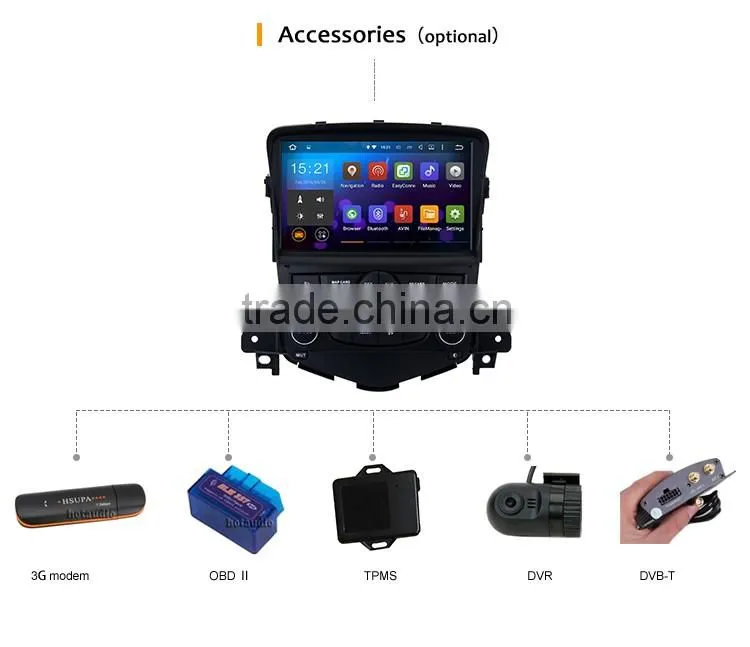 8 Inch 2 din Black screen stereo sounds CPU 1024 600 Android 1GB DDR3 car gps dvd player OEM for Chevrolet Cruze 2008 2011