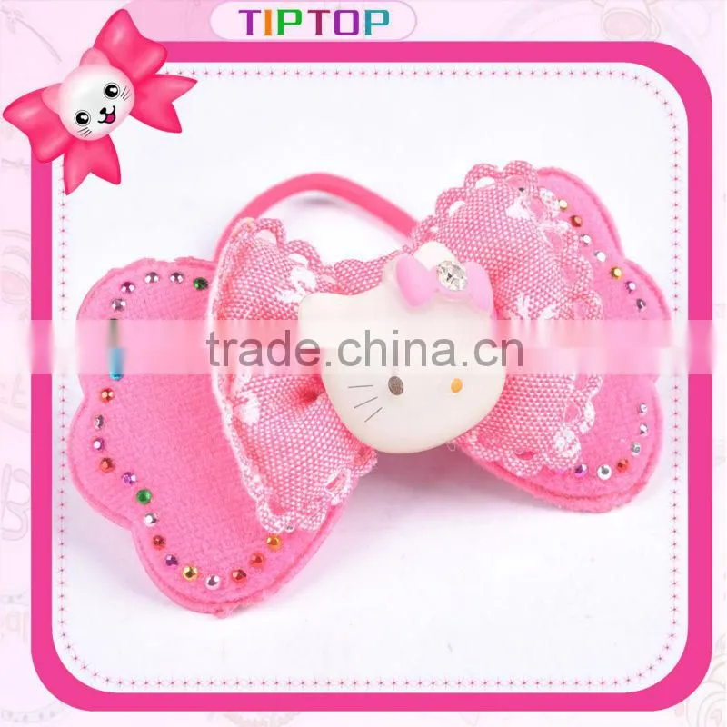 Bow Hair Jacquard Elastic with Hello Kitty Charm