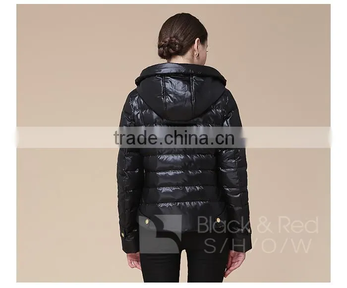 Lady's fashion dark women down jacket for the winter