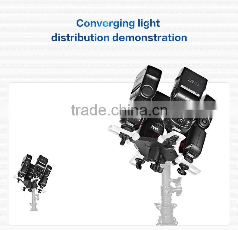Factory supply 4 in 1 mount adapter speedlite flash umbrella holder light stand bracket