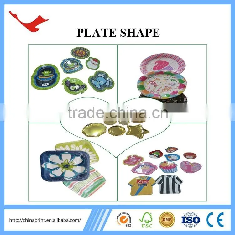 010 Halloween printed paper plate raw material