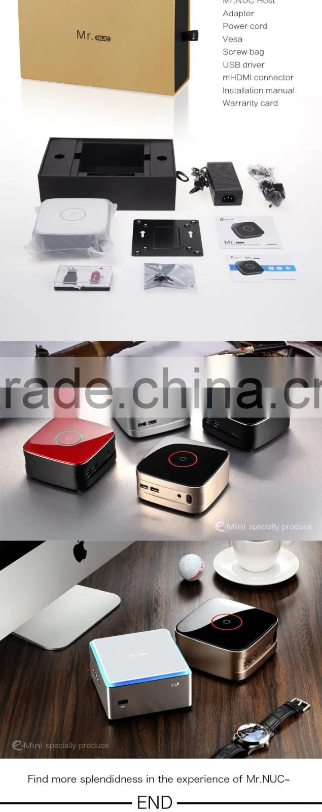 Mini barebone computer Mr. nuc form Guangdong with OEM