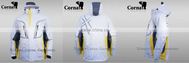 Men's Design White Functional XXL Ski Jacket