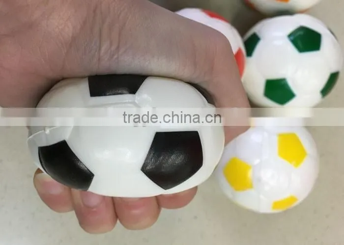 High quality children toy Soft anti stress ball,white Football PU foam Ball