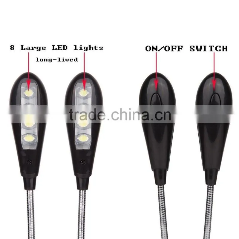 8 LED Rechargeable Reading Light Book Light for Wholesale on Amazon
