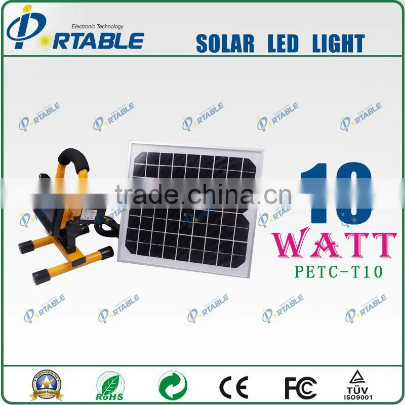 hot sell factory cheap price 10W bright solar LED light for garden/squre