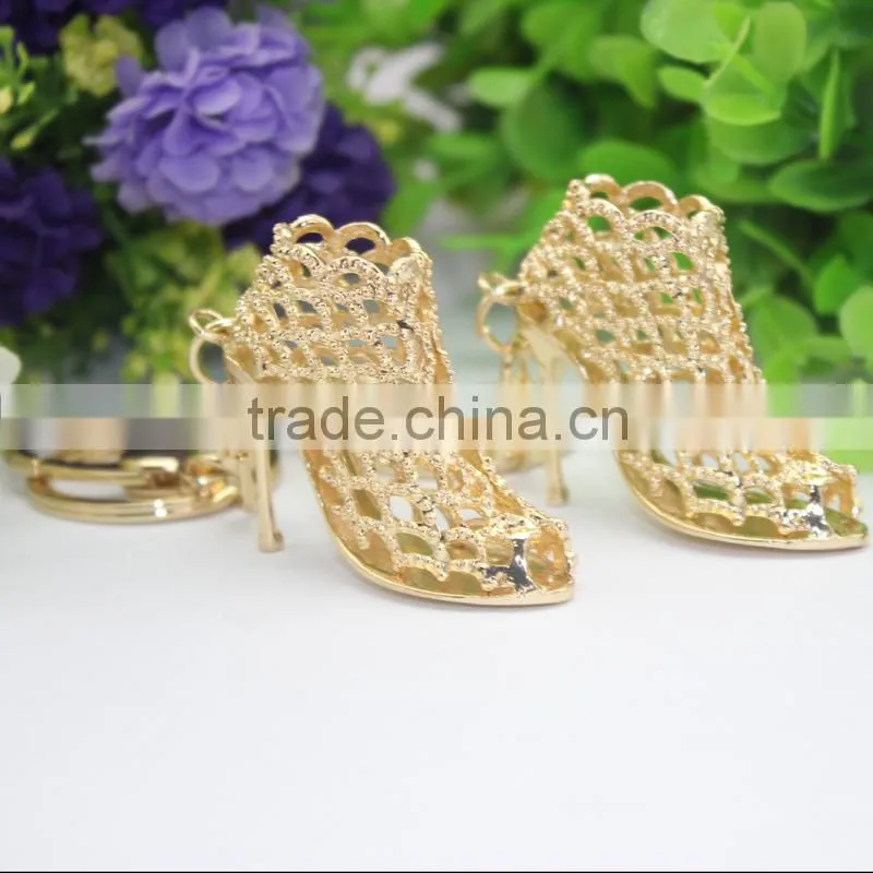 New crystal keychain rhinestone high heel shoes keychain crystal keychain