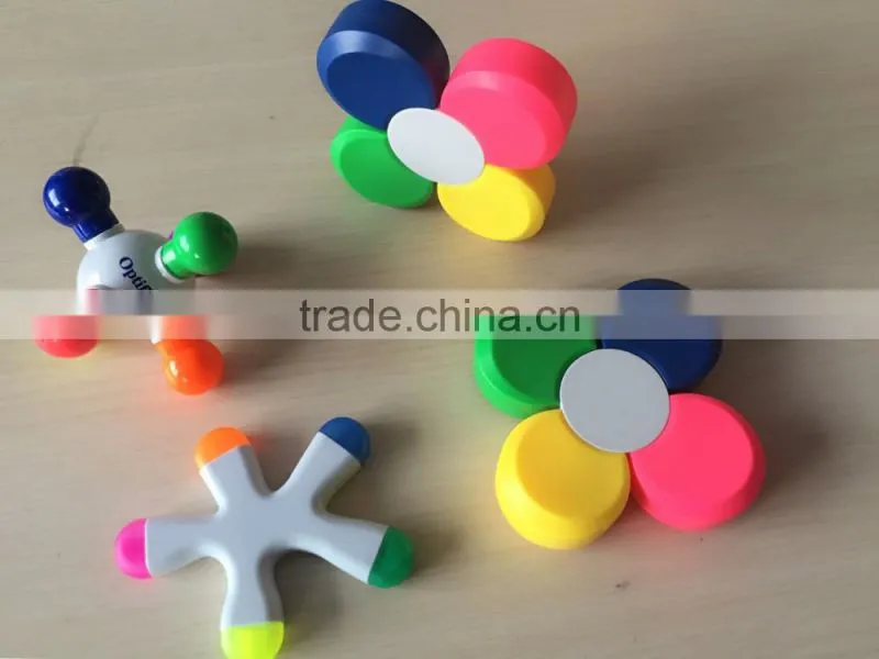 4C flower shape highlighter marker pen set