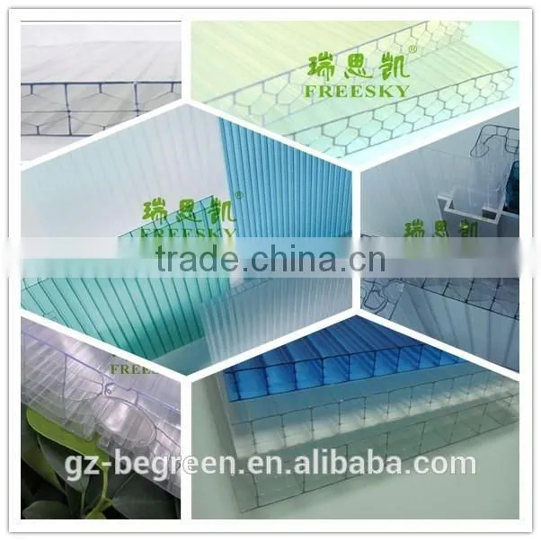 colored polycarbonate sheet polycarbonate board polycarbonate panel PC honeycomb hollow sheet