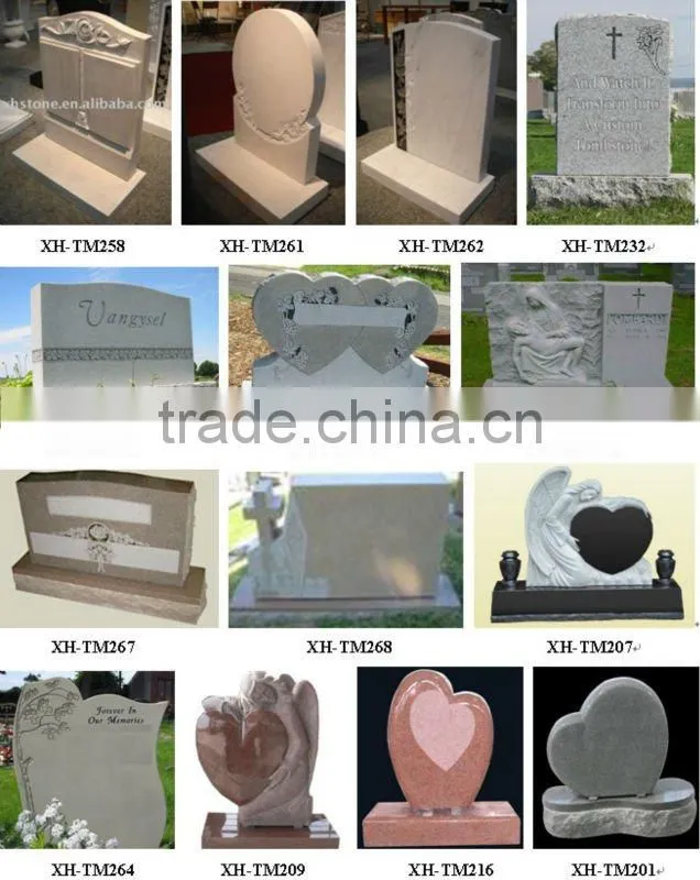 2014 New Style Natural Stone Funerary Grave Markers Headstone and Tombstone (24 years factory)