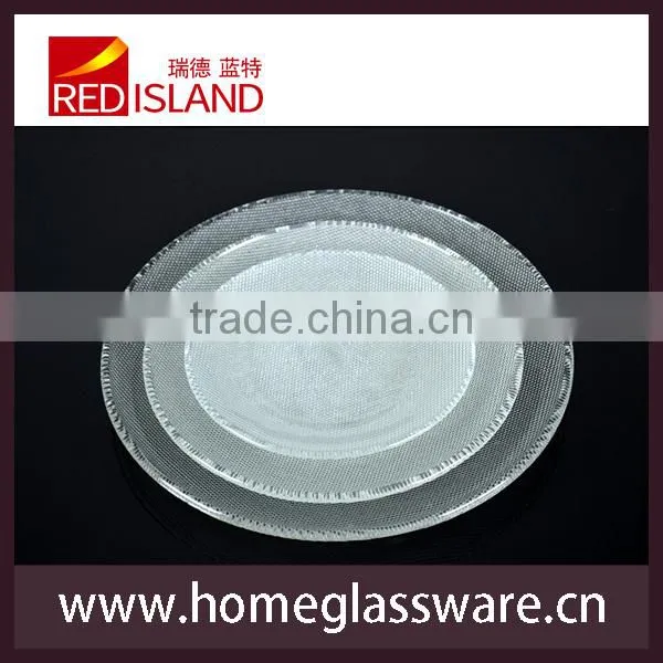 6" to 10" new engraving glass salad plate fruit plate